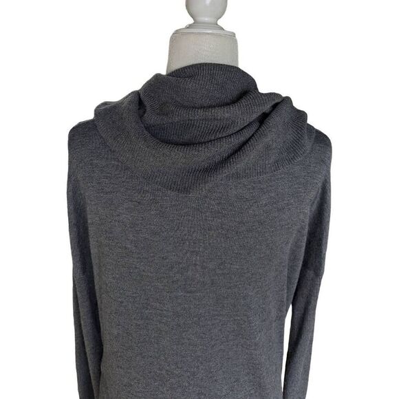 Caslon Gray 3 in 1 Convertible Cowl Neck Sweater Side Split Tunic Size L Women - Picture 9 of 11